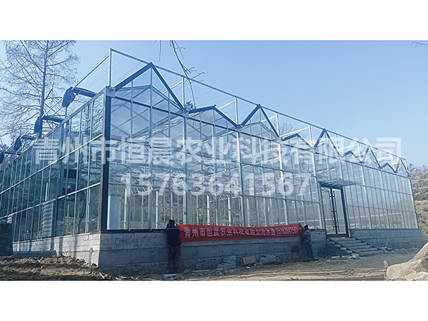 玻璃溫室河南信陽工地